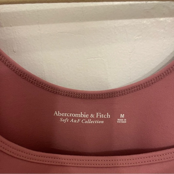 Abercrombie Square Neck Seamless Soft A&F Dusty Pink Bodysuit size Medium - Picture 5 of 12